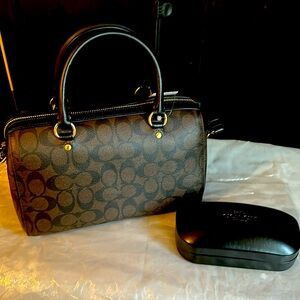 Two pieces Coach handbag and Pink Tortiose sunglasses